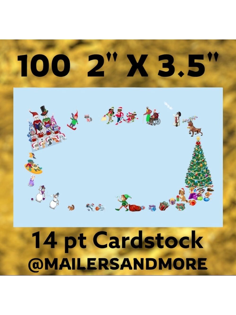 100 Christmas Village Characters Thank You Cards. PRICE IS FIRM